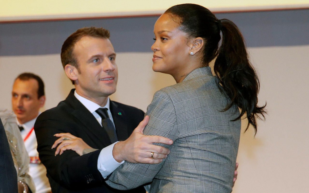 Rihanna et Macron au Sénégal