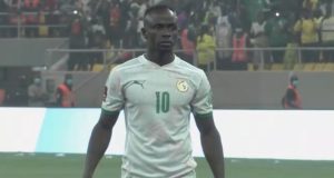 Sadio Mané qui qualifie le Sénégal pour la coupe du monde 2022 au Qatar
