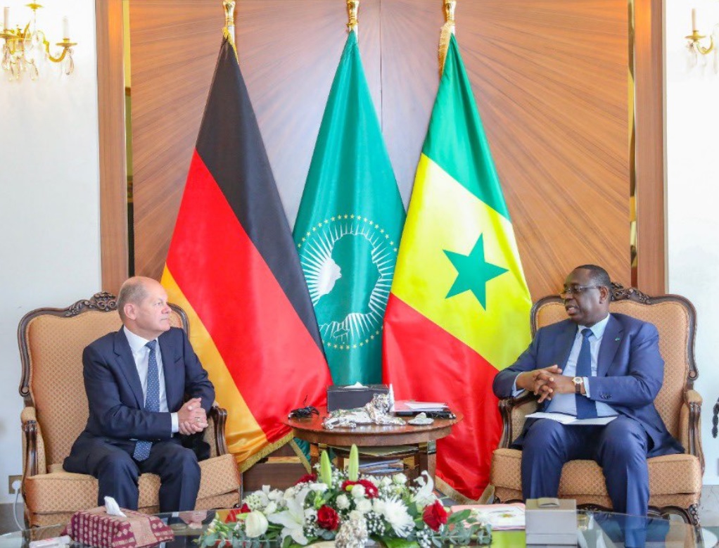 Rencontre entre le chancelier allemand Olaf Scholz et le président du Sénégal Macky Sall