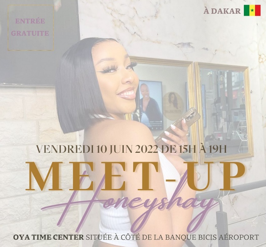 La youtubeuse Honey Shay en meet-up à Dakar le 10 juin 