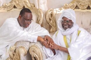 Magal Touba 2022 : Macky Sall et Serigne Mountakha Mbacké, le khalife général des Mourides.