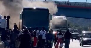 Le bus affrété par Air Sénégal pour les passagers du vol Lyon Dakar prend feu