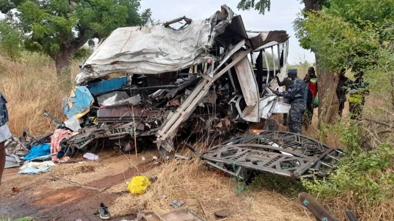 Accident de deux bus qui s'est produit à Sikolo dans la région de Kaffrine