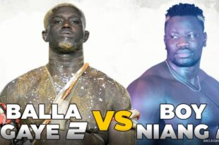 Défaite de Balla Gaye 2 face à Boy Niang 2 lors du combat de lutte sénégalaise organisé par Gaston Production à l’arène nationale de Pikine
