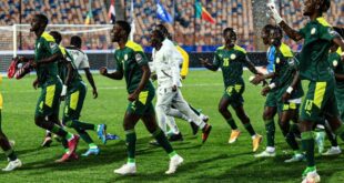 Les joueurs sénégalais après la victoire face à la Gambie à la finale de la CAN U20 2023