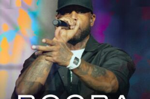 Booba sur la scène Cices de Dakar lors de son concert du 6 mai 2023