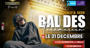 Concert de Wally Seck le 31 décembre pour fêter le nouvel an 2024 à l'esplanade du grand théâtre national de Dakar