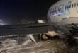 L'avion transair sur le tarmac de l'aéroport AIBD de Diass après l'accident qui a fait 11 blessés