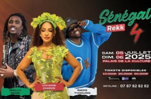 Concert Sénégal rekk au palais de la culture à Abidjan avec Wally Seck, Viviane Chidid et Bass Thioung