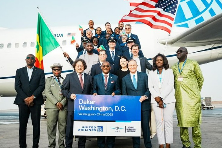 Vol inaugural de la compagnie United Airlines opéré en Boeing en provenance de Washington vers l’AIBD de Dakar